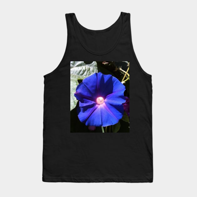 Blue Morning Glory: Good Morning World! Tank Top by Photomersion